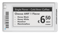 G3 2.13 Low Temperature 2 Colour White Frame Electronic Shelf Label