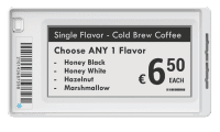 G3 2.13 Low Temperature 2 Colour White Frame Electronic Shelf Label