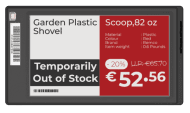 G3 3.7 3 Colour Black Frame Electronic Shelf Label