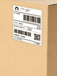 labels for cardboard packaging ideal for shipping and logistics