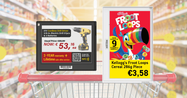 4 colour and 6 colour Electronic Shelf Labels